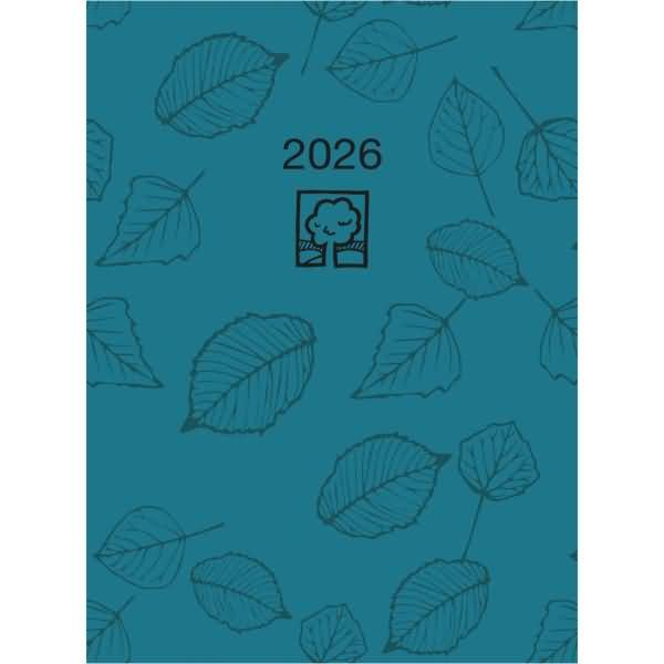 Taschenkalender 610 Recycling 10,2x14,2cm 7 Tage/6 Seiten türkis 2026