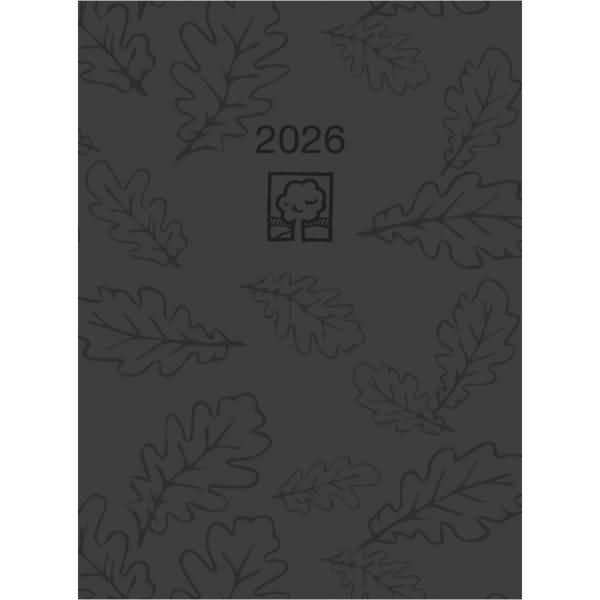 Taschenkalender 610 Recycling 10,2x14,2cm 7 Tage/6 Seiten anthrazit 2026