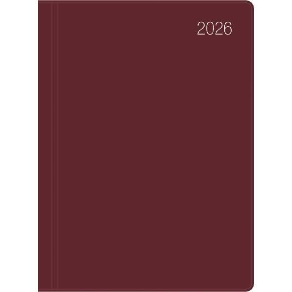 Taschenkalender 610 10,2x14,2cm 1 Tag/1 Seite bordeaux 2026