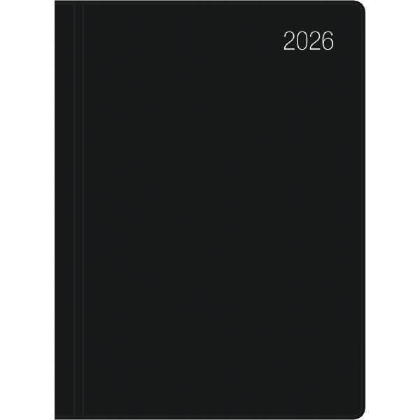 Taschenkalender 610 10,2x14,2cm 1 Tag/1 Seite schwarz 2026