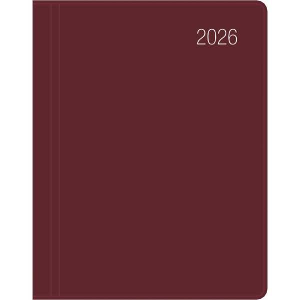 Taschenkalender 660 8,3x10,7cm 1 Woche/2 Seiten bordeaux 2026