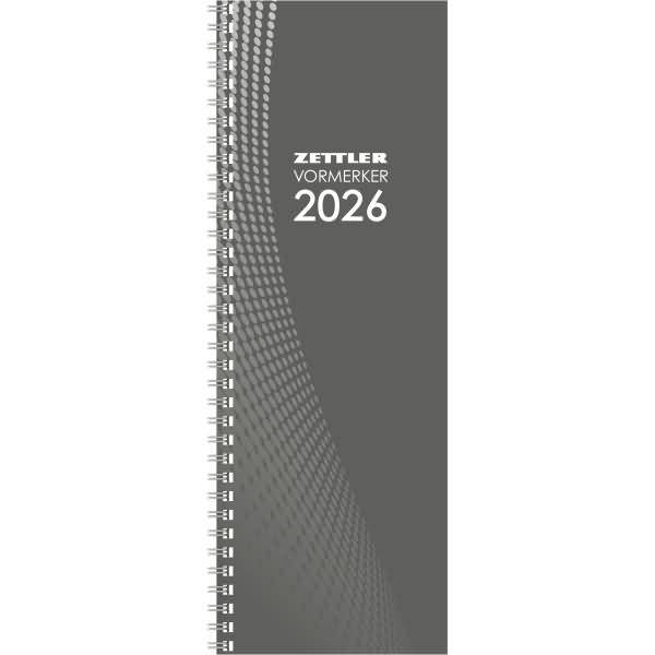 Vormerkbuch 709 10,5x29,7cm 1 Woche/2 Seite schwarz 2026