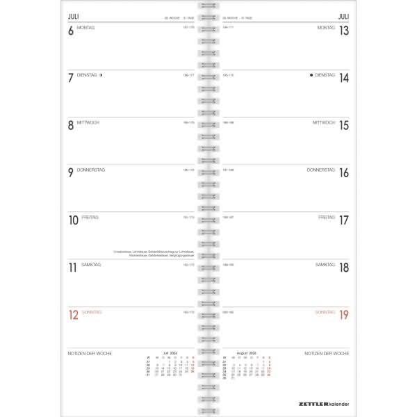 Vormerkbuch 718 10,5x29,7cm 1 Woche/1 Seite Recycling 2026