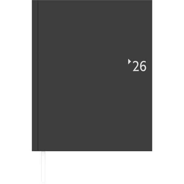 Wochenbuch 732 Leinen 21x26,5cm 1 Woche/2 Seiten anthrazit 2026