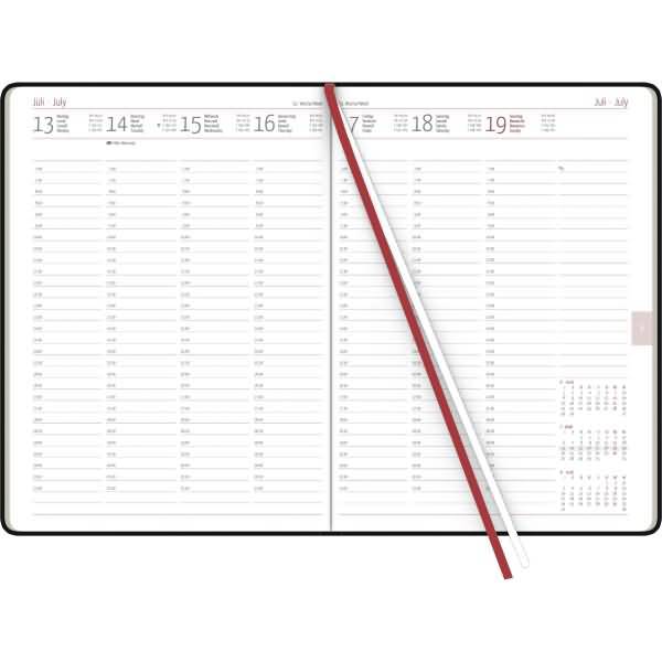 Manager-Timer XL 735 21,7x30,3cm 1 Woche/2 Seiten schwarz 2026