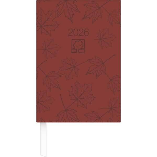 Wochenbuch 766 14,6x21cm 1 Woche/2 Seiten Recyclingpapier rot 2026