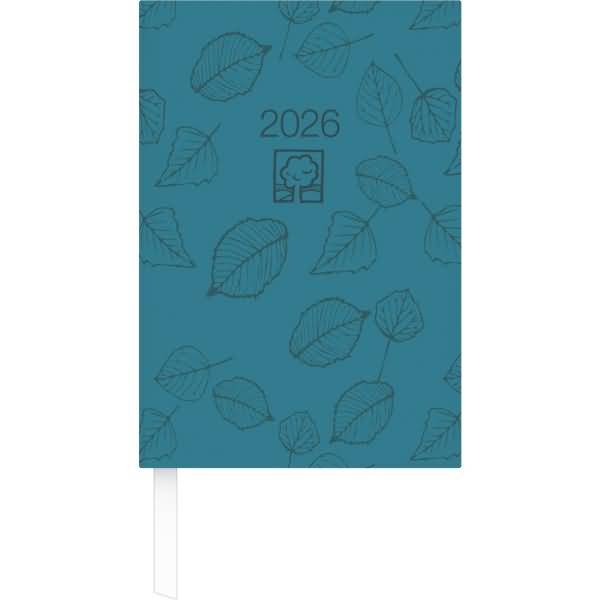 Wochenbuch 766 14,6x21cm 1 Woche/2 Seiten Recyclingpapier türkis 2026