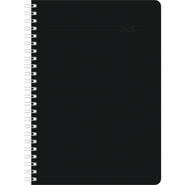 Wochenbuch 766 15x21cm 1 Woche/2 Seiten Balacron schwarz 2026