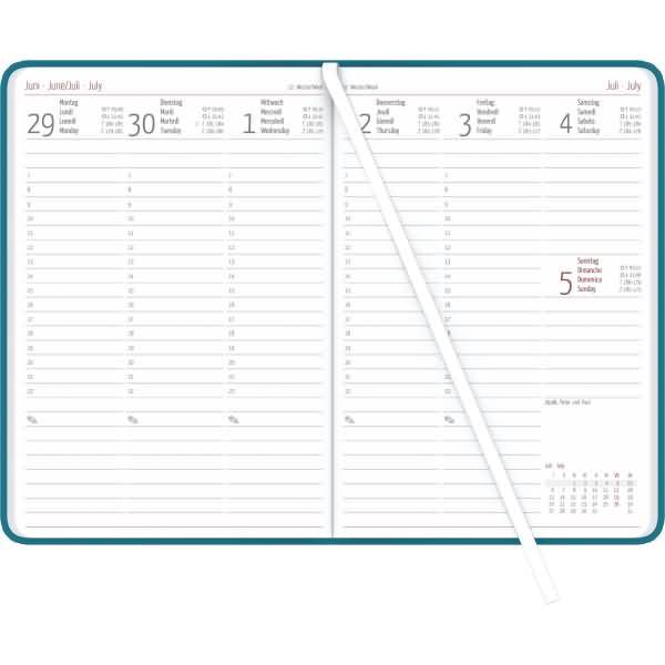 Wochenbuch 766 15x21cm 1 Woche/2 Seiten Tucson türkis 2026
