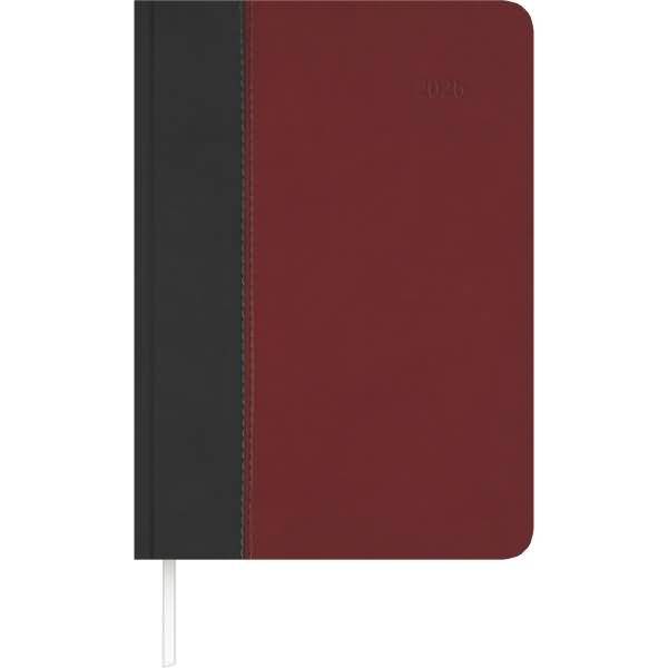 Buchkalender 878 15x21cm 1 Tag/1 Seite Fire schwarz-rot 2026