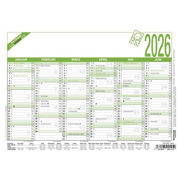 Arbeitstagekalender 904 A5 21x14,8cm Recycling 2026