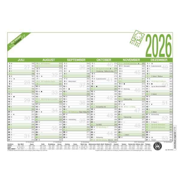 Arbeitstagekalender 904 A5 21x14,8cm Recycling 2026