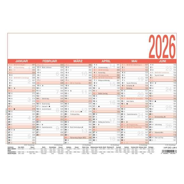 Arbeitstagekalender 907 A4 29,7x21cm 2026