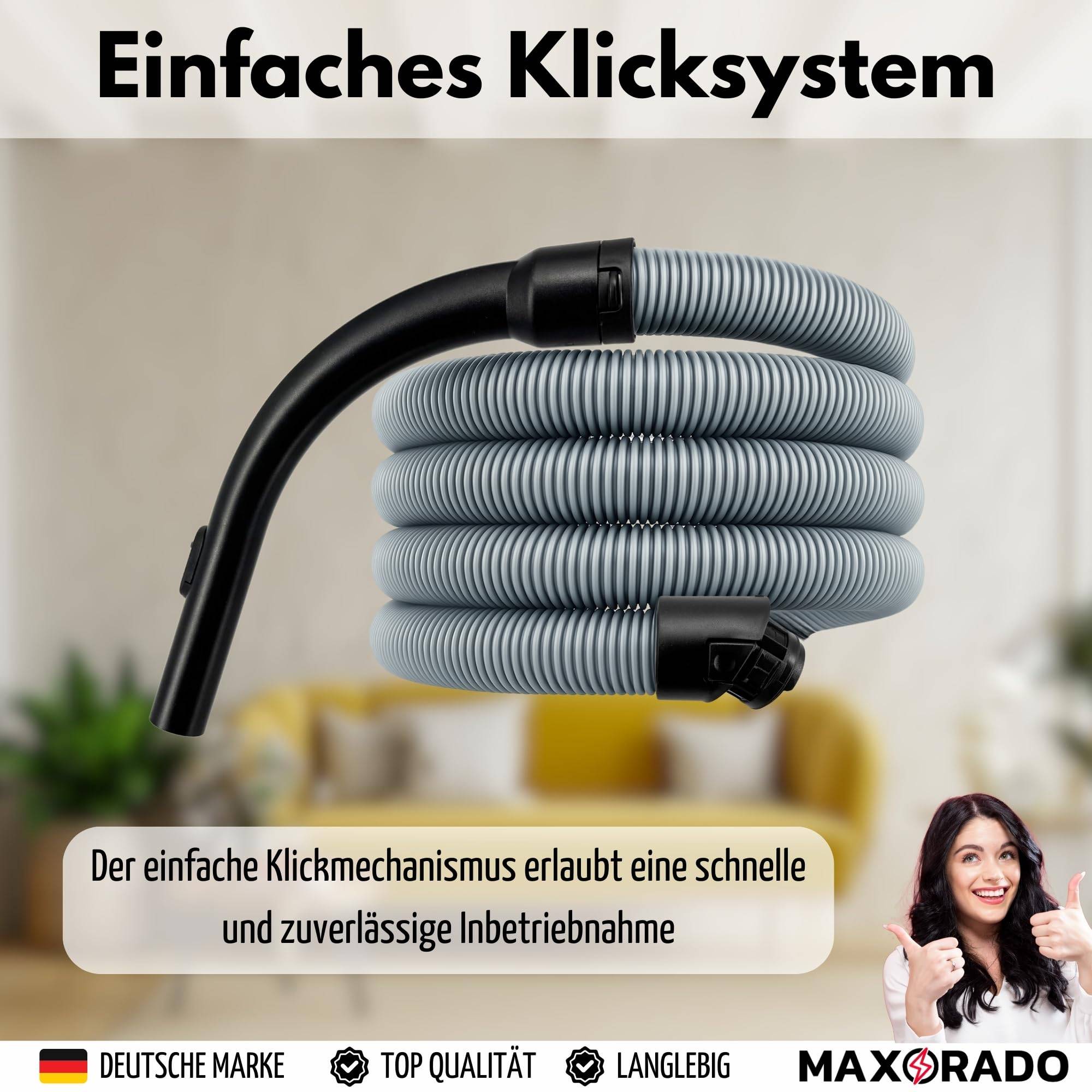 Staubsauger Handgriff + Schlauch Staubsaugerzubehör Staubsaugerersatzteil Zubehör für Miele C3 S8 S8340 S8430 Ersatzteil