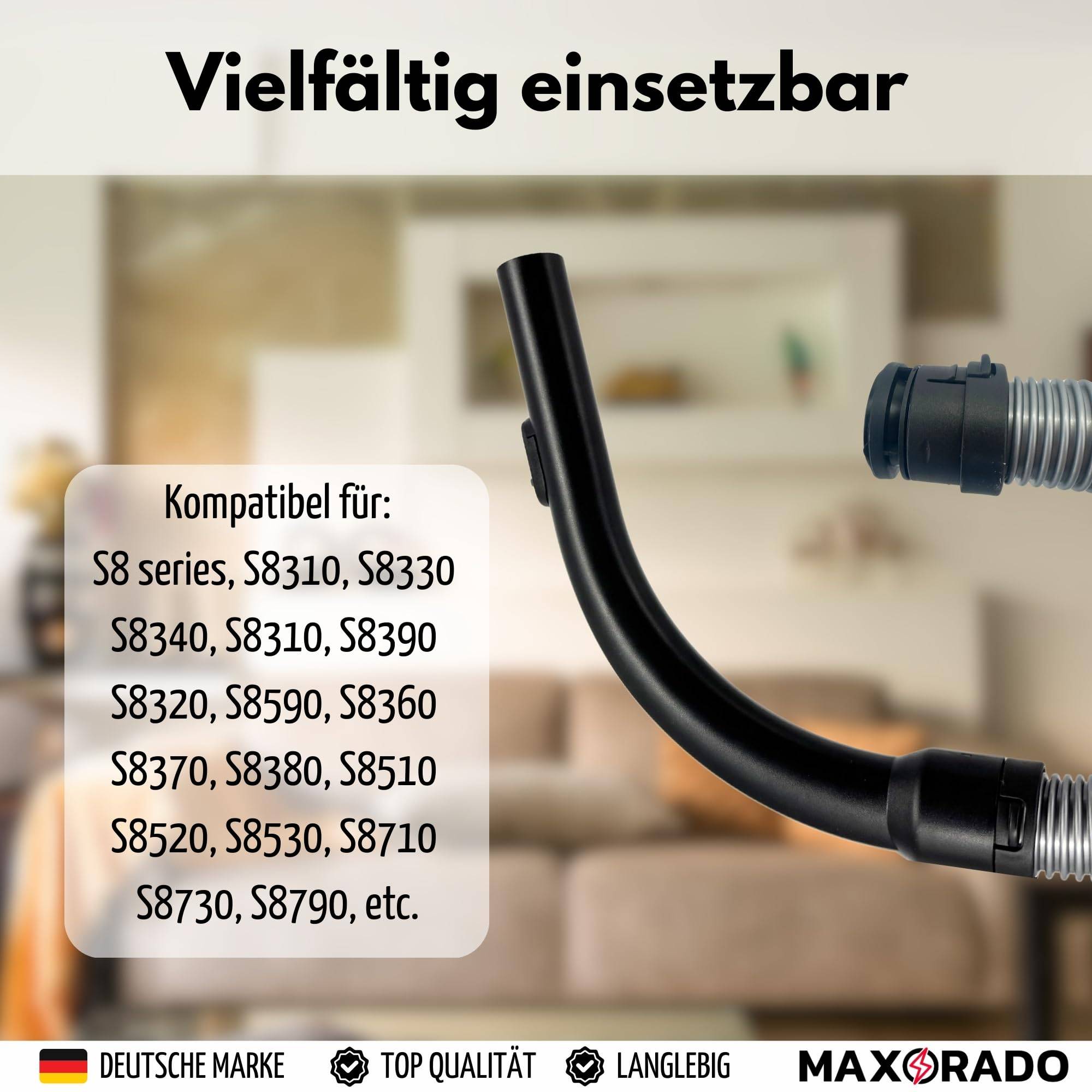Staubsauger Handgriff + Schlauch Staubsaugerzubehör Staubsaugerersatzteil Zubehör für Miele C3 S8 S8340 S8430 Ersatzteil