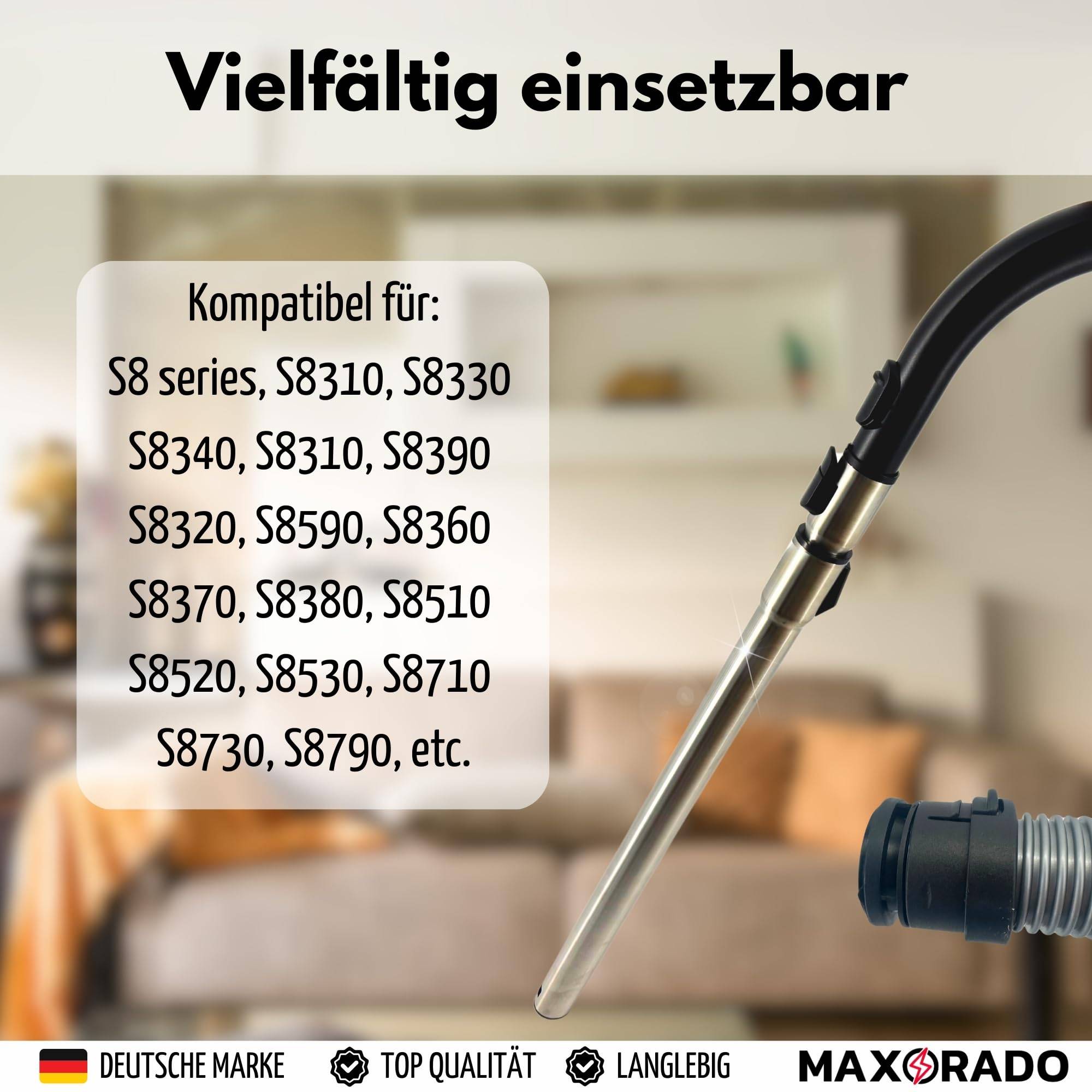 Rohr + Griff + Schlauch Staubsaugerzubehör Staubsaugerersatzteil für Miele C2 C3 S8 Ersatzteile Set 10563760 7863552