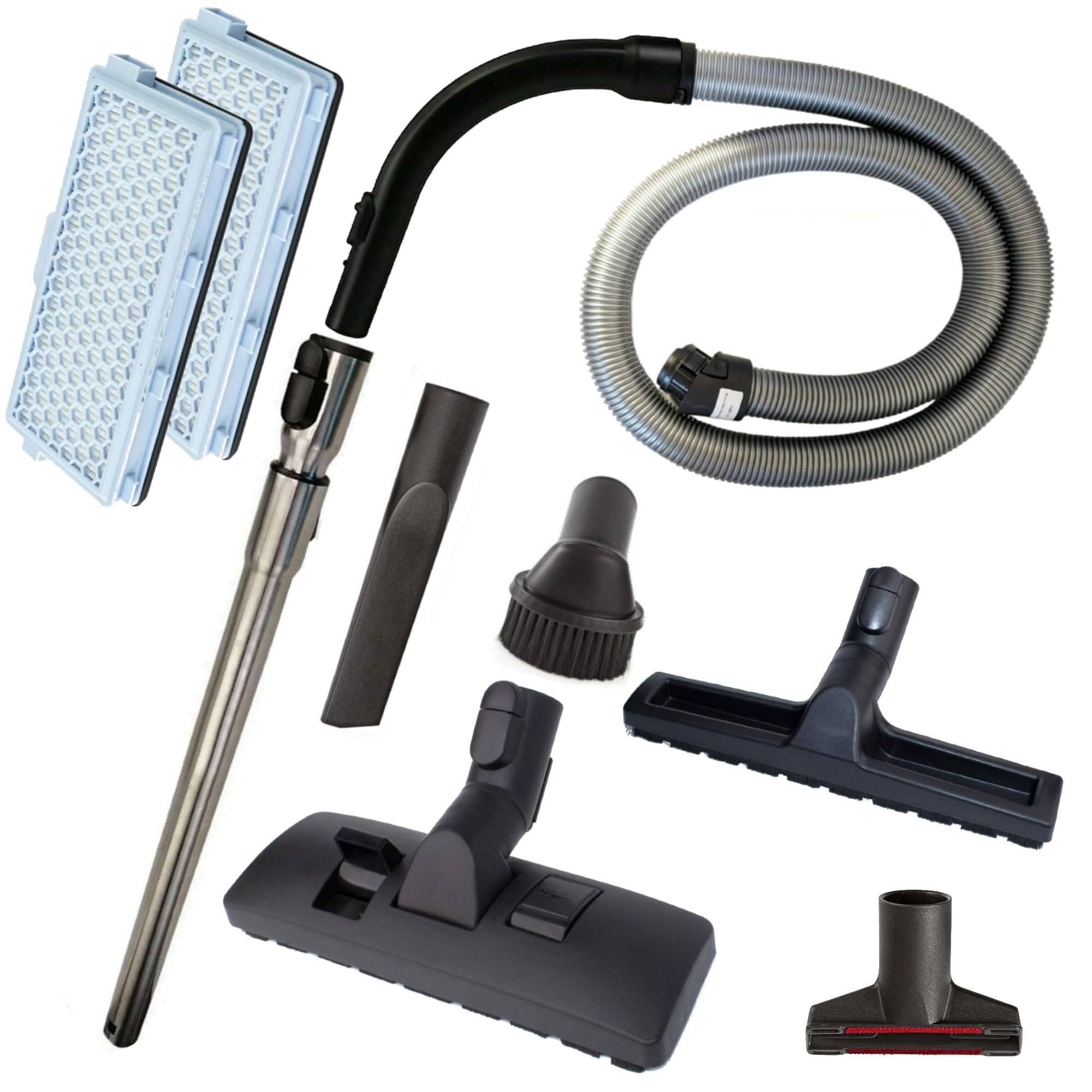 Kombidüse + Rohr + Handgriff + Schlauch + Düsen + 2 HEPA Filter für Miele C2 C3 S8 S8340 S8430 S8520 S8530 S8710