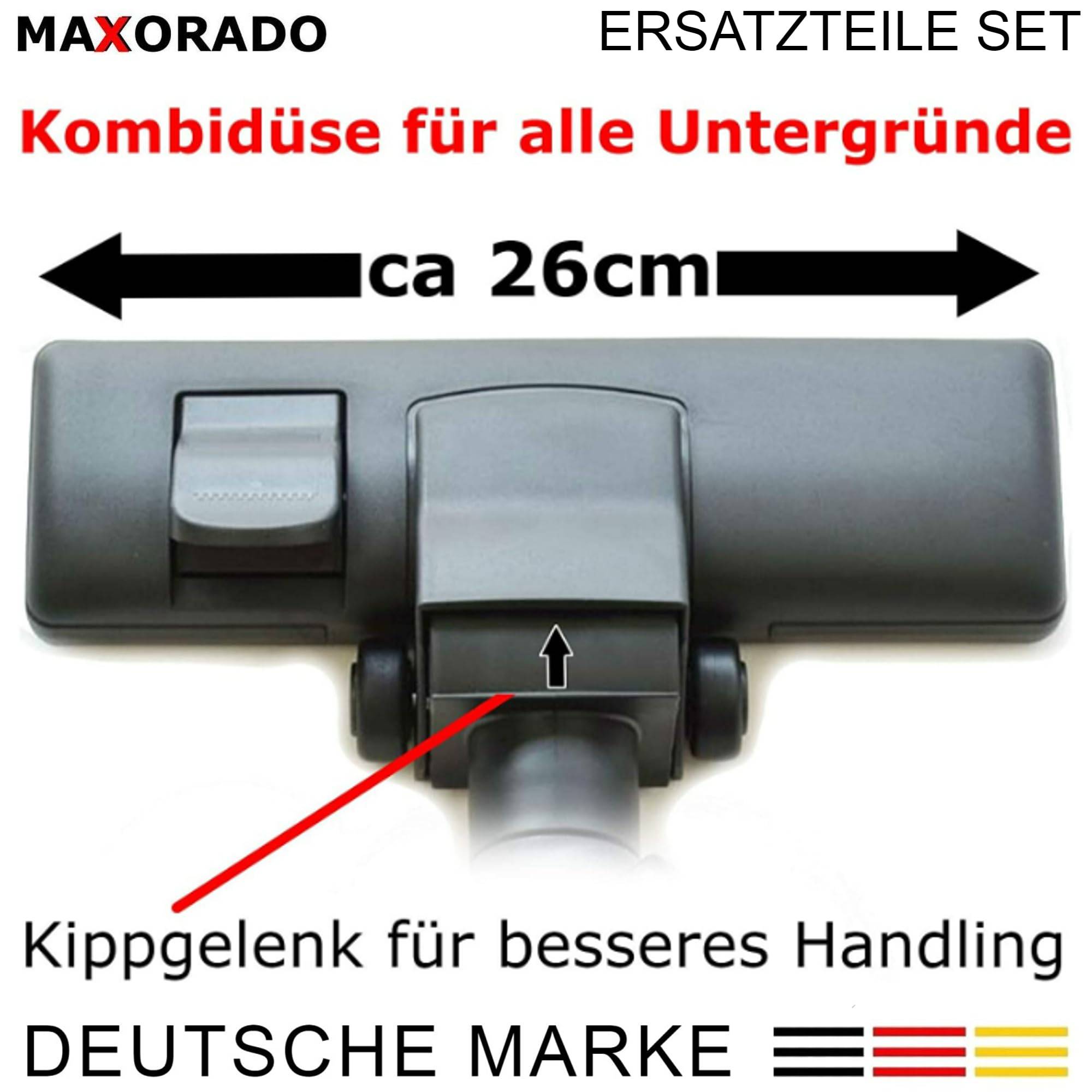 Premium Düse mit Rollen + Rohr + Handgriff + Schlauch für Miele C2 C3 S8 S8340 S8430 S8380 S8370 7863554 7863555
