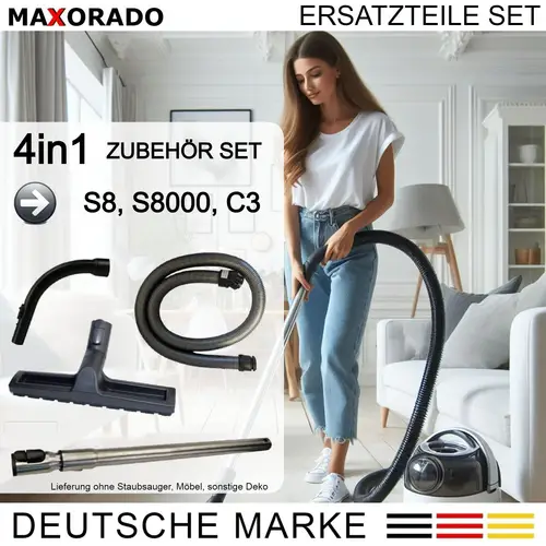 Bodendüse + Rohr + Handgriff + Schlauch für Miele C2 C3 S8 S8340 S8430 SERIES 10563760 7863552 7863553 7863554 7863555 Bodendüse + Rohr + Handgriff + Schlauch für Miele C2 C3 S8 S8340 S8430 SERIES 10563760 7863552 7863553 7863554 7863555