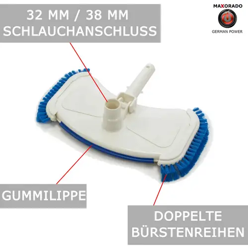 Premium Poolsauger Düse weiß Bodendüse Bodensauger Pooldüse I Reinigung Zubehör Pools Schwimmbecken Reinigung Zubehör Premium Poolsauger Düse weiß Bodendüse Bodensauger Pooldüse I Reinigung Zubehör Pools Schwimmbecken Reinigung Zubehör