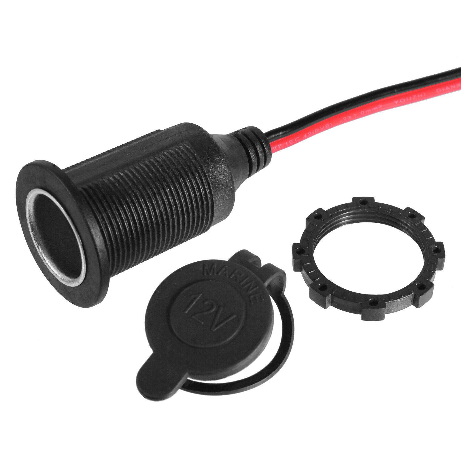 KFZ Steckdose 12V Zigarettenanzünder Kupplung mit 100cm Anschlusskabel