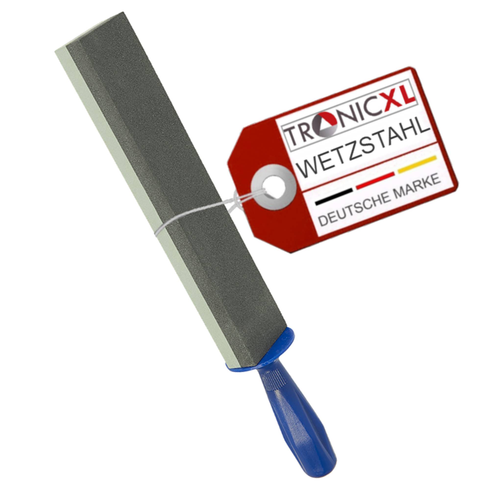 Premium Abziehstein mit Griff Messerschleifer Messerschärfer Wetzstein doppelseitig rutschfest Schleifstein Werkzeug