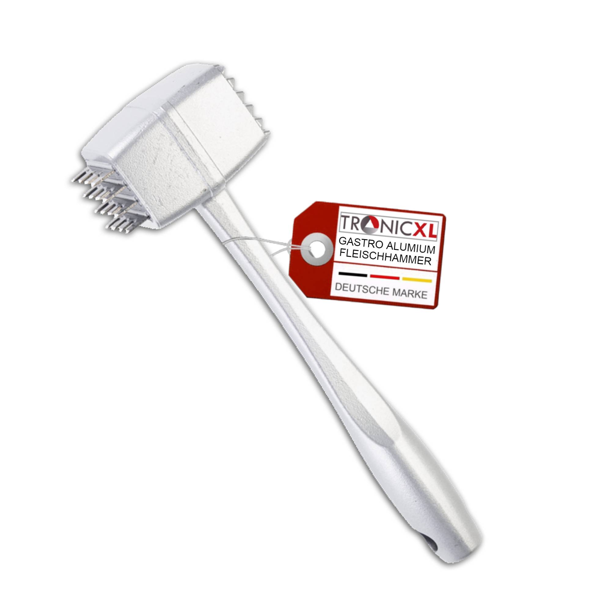 Gastro Aluminium Fleischklopfer Fleischhammer Schnitzelklopfer Steakhammer Plattieren robust leicht Küche Werkzeug