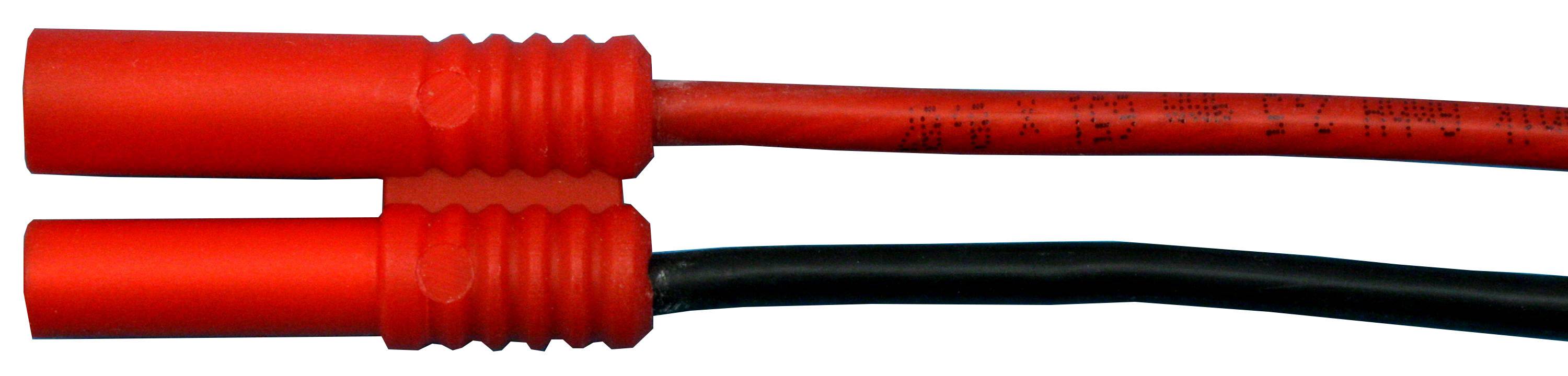 Akkukabel mit 4 mm Goldsteckverbinder, 2,5 mm², Silikonlitze, 30 cm