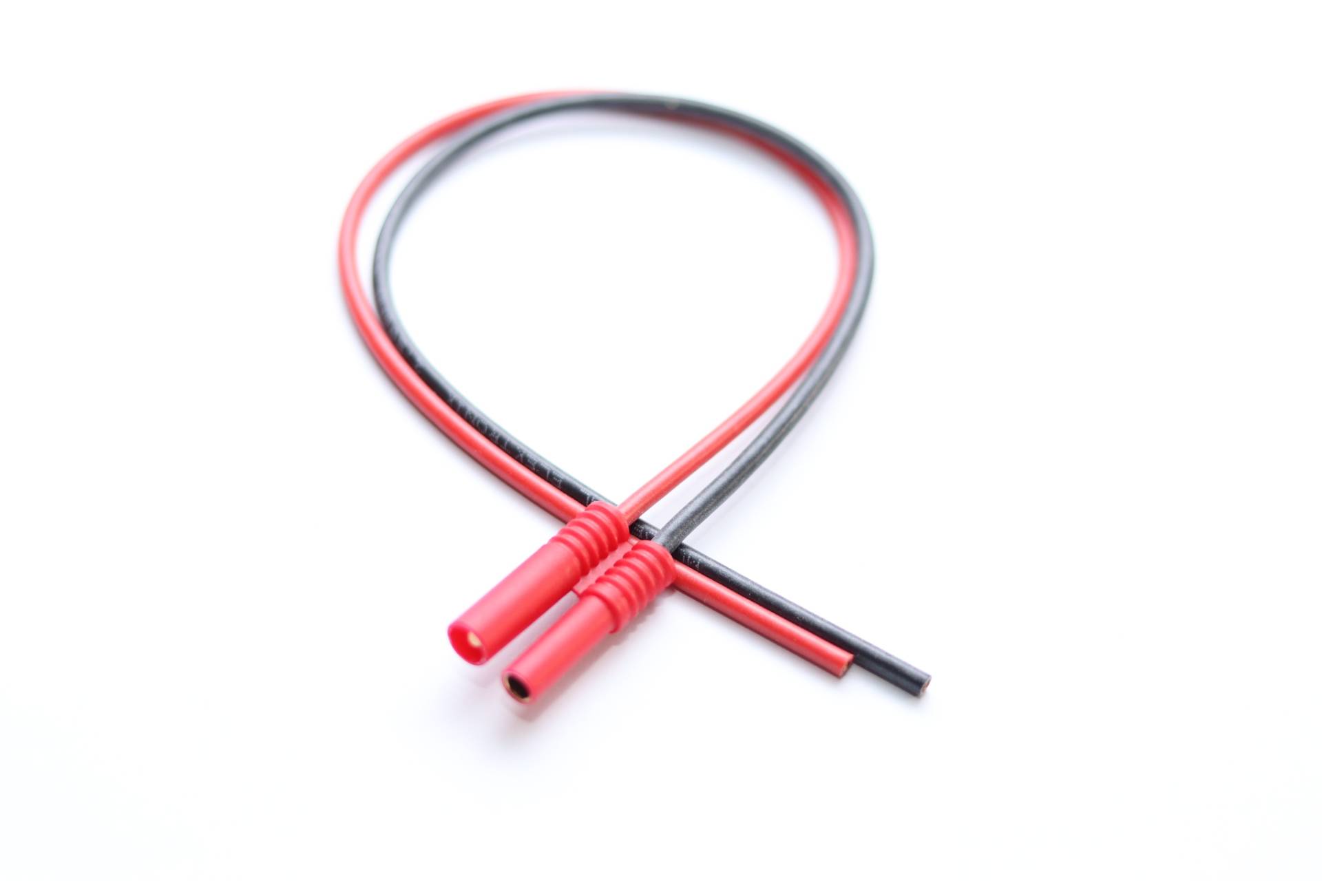 Akkukabel mit 4 mm Goldsteckverbinder, 2,5 mm², Silikonlitze, 30 cm