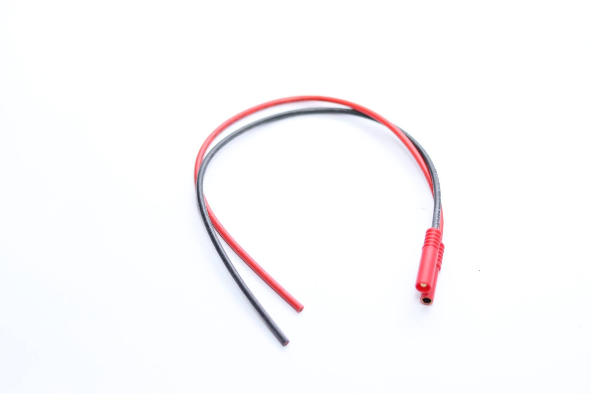 Akkugegenkabel mit 4 mm Goldsteckverbinder, 2,5 mm², Silikonlitze, 30 cm