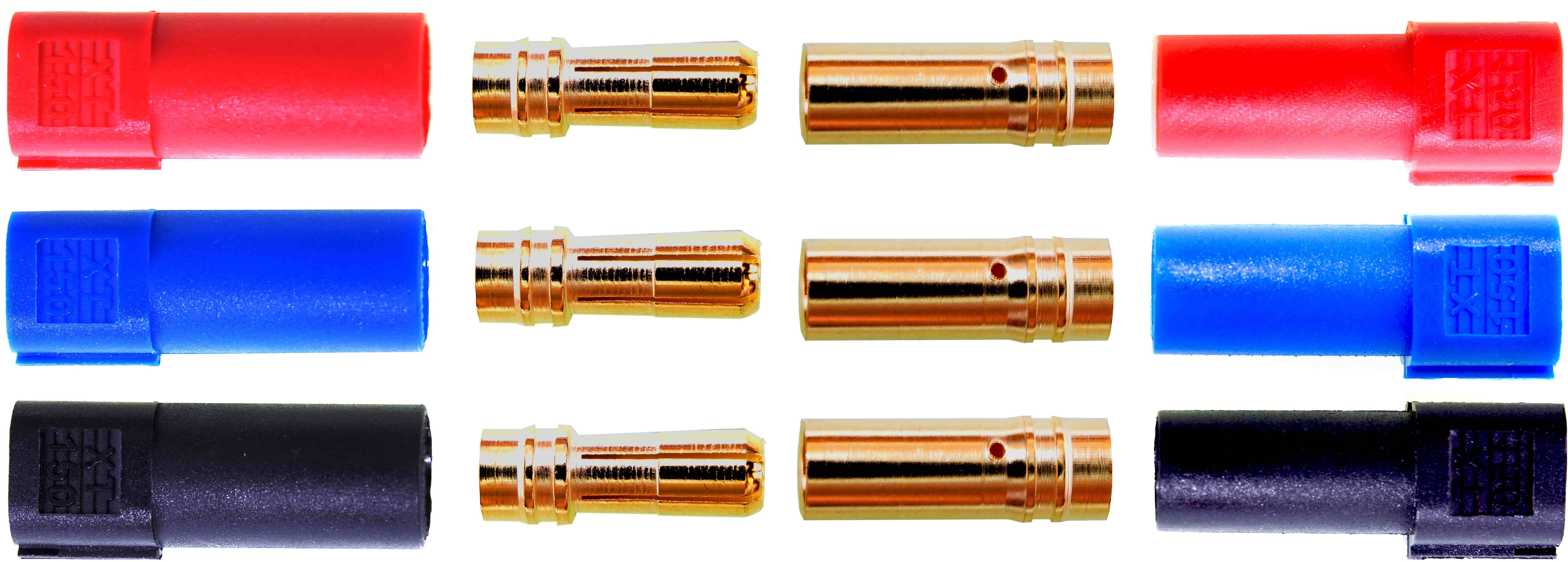 XT150, Motoranschluss, Goldverbinder, Stecker + Buchse 6.0 mm, 5 Paar im Beutel