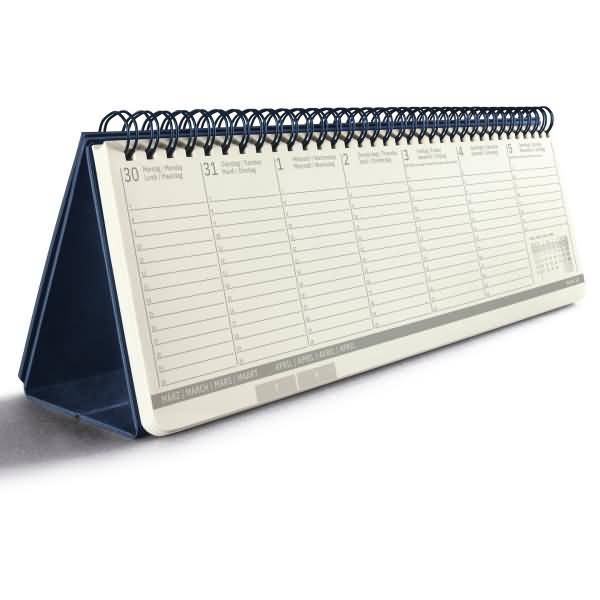 Tischkalender Conceptum 300x143x18mm HC midnight blue 2026