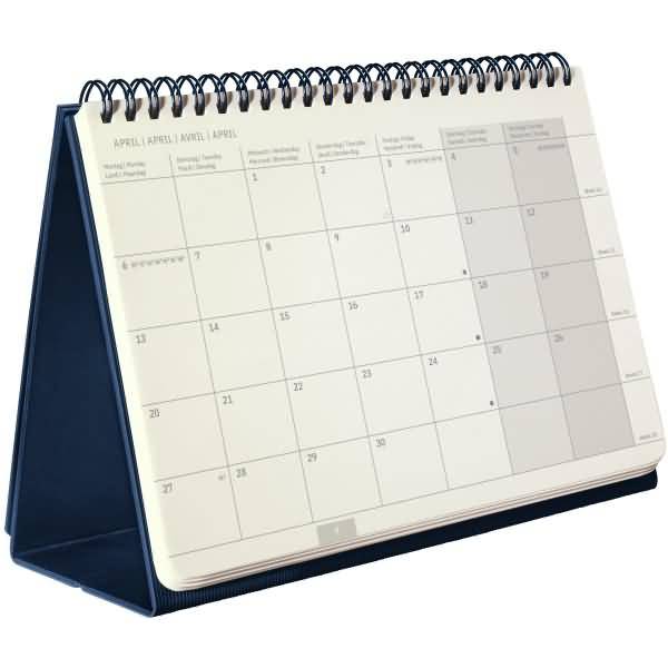 Tischkalender Conceptum ca. A5quer Hardcover schwarz 2026