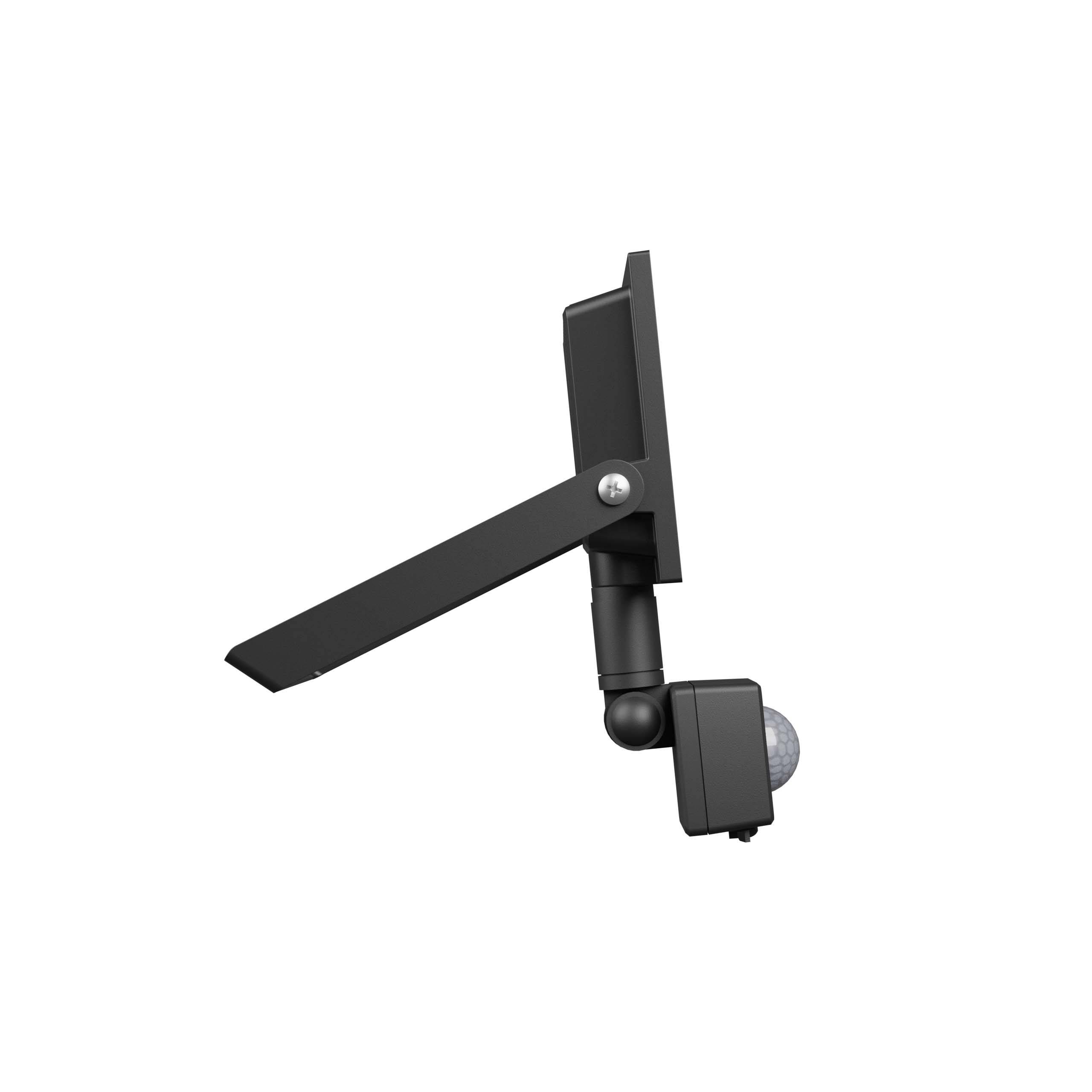 Spectrum LED NOCTIS LUX 4 Fluter 10W Strahler 750lm schwarz 100° IP44 Warmweiß 3000K mit Bewegungssensor