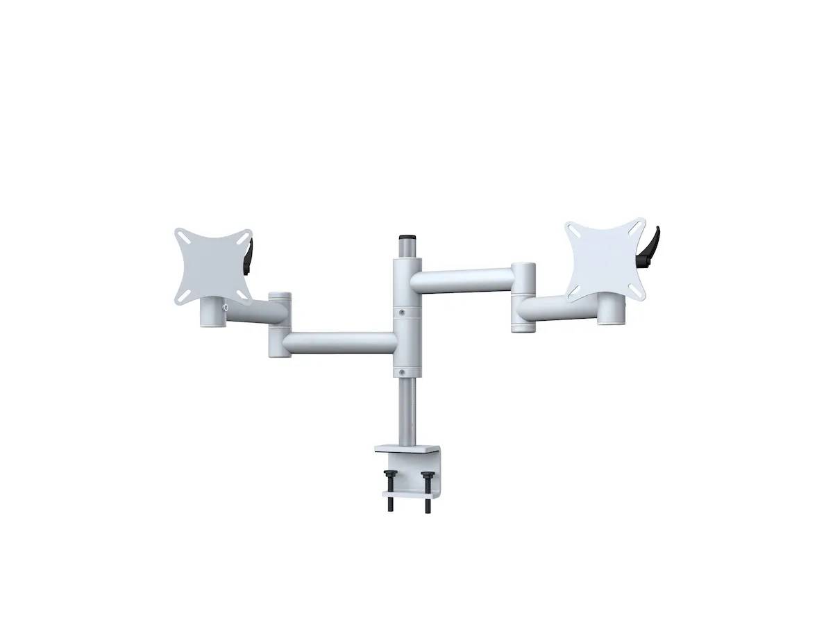Flex-System Monitorhalterung für 2 Bildschirme mit Tisch-Klemme 2er - 25''-32''