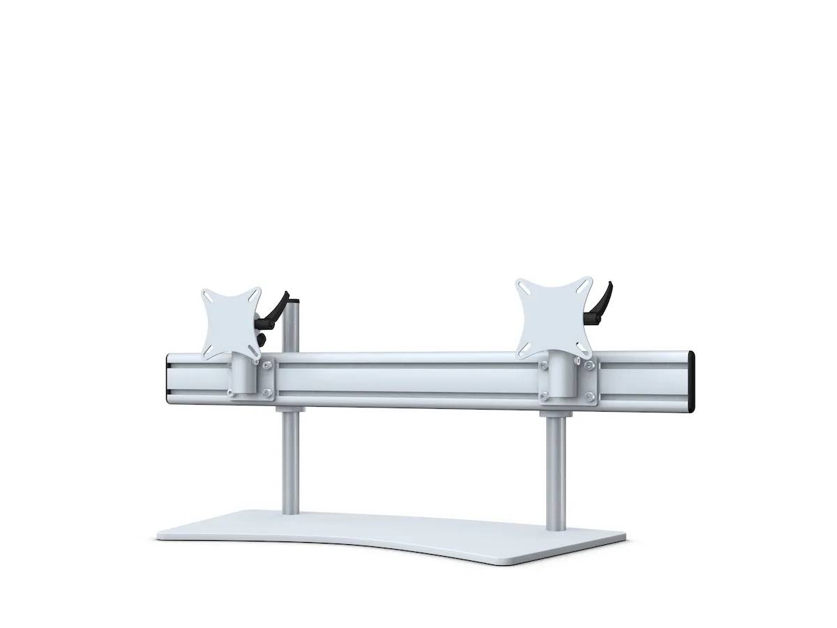 Flat-System Monitorhalter für 2 Bildschirme mit Tisch-Stand-Fuß 2er - 20''-24''