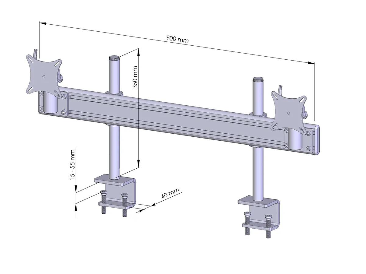Flat-System Tisch-Klemme 2er - 20''-24''