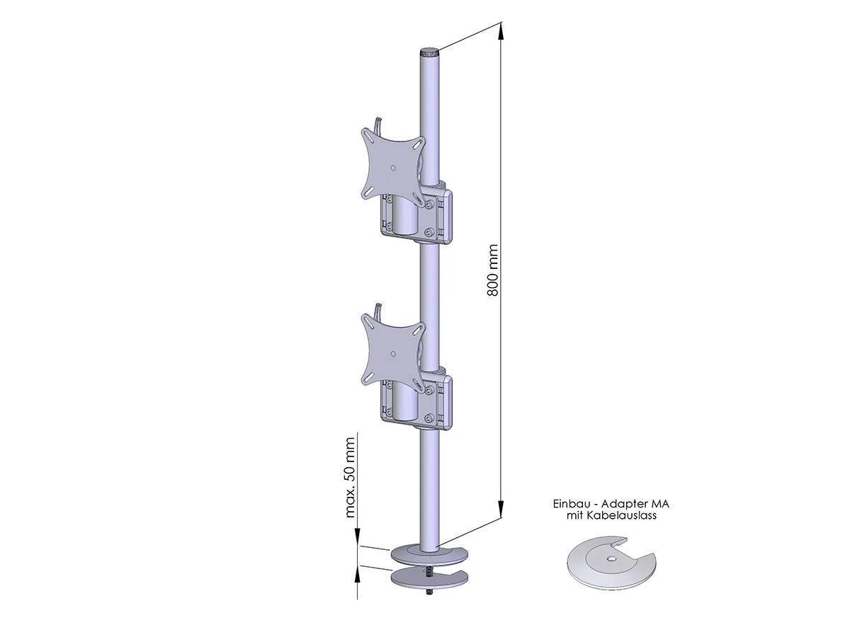 Flat-System Einbau MA 1+1 - 25''-32''