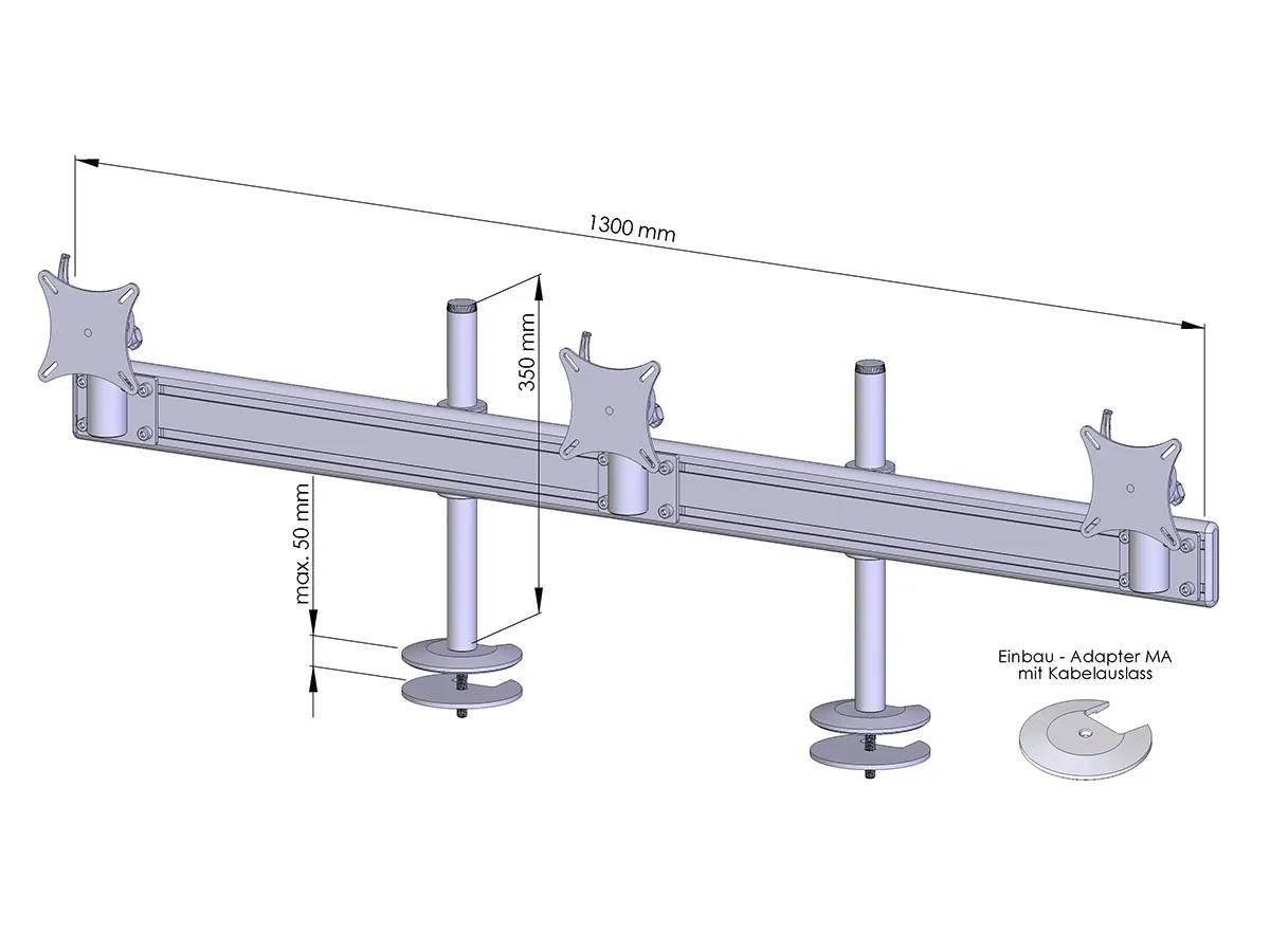 Flat-System Einbau MA 3er - 20''-24''