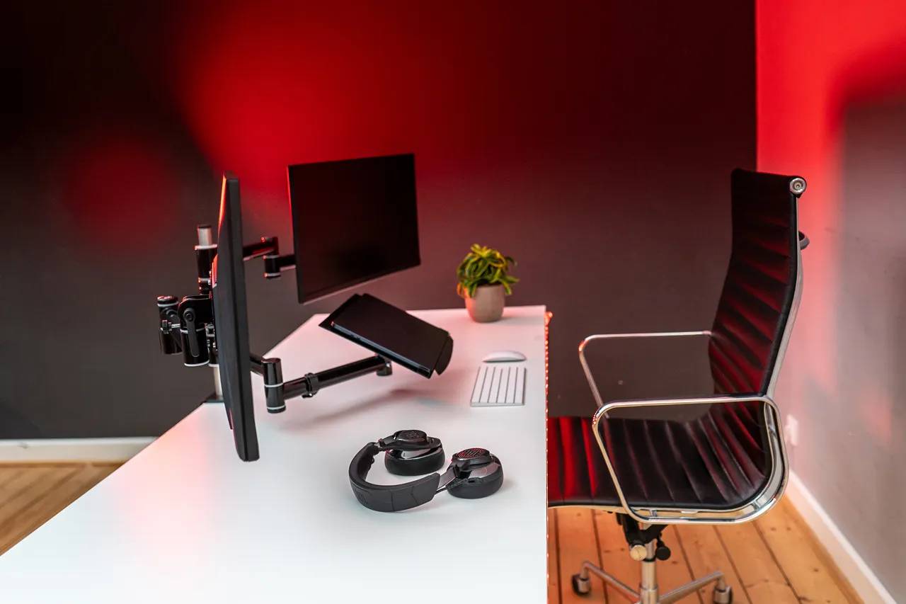 Flex-System Tisch-Klemme 2er + 1 Notebookhalter - 25''-32''