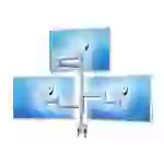 Flex-System Tisch-Klemme 3er - 25''-32'' Monitorhalterung für 3 Bildschirme bis 32 Zoll Flex-System Tisch-Klemme 3er - 25''-32'' Monitorhalterung für 3 Bildschirme bis 32 Zoll