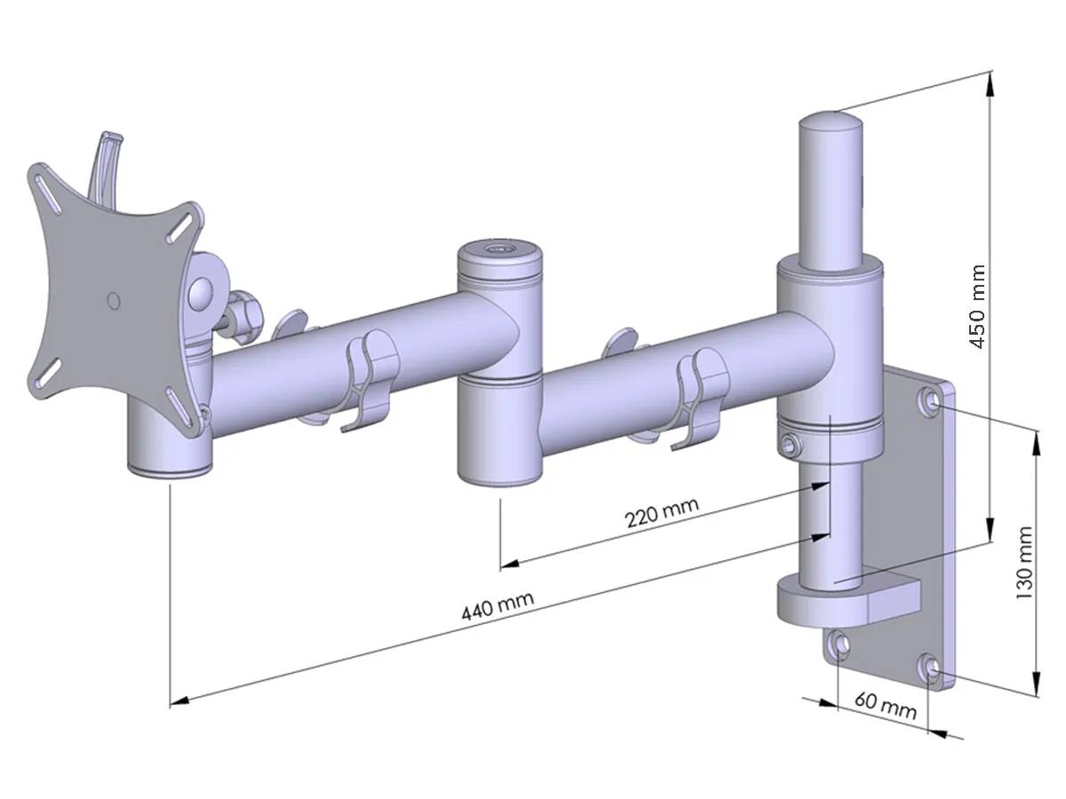 TFT-Vario Wand Höhe fix - 33"-43"