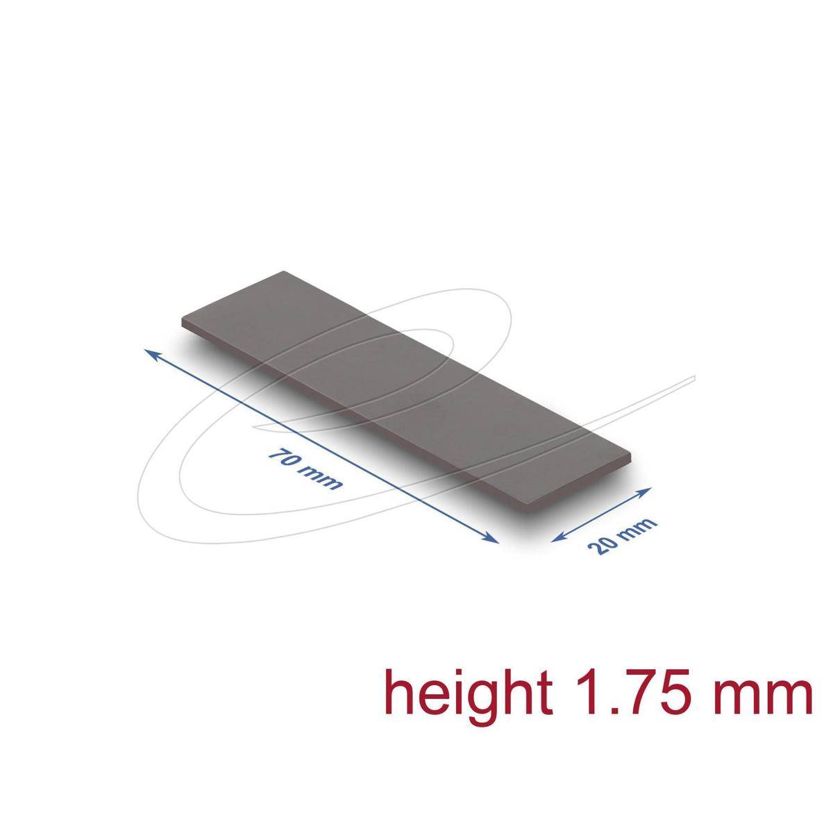 18474 - Delock Wärmeleitpad 70 x 20 x 1,75 mm für M.2 Module 3,0 WmK