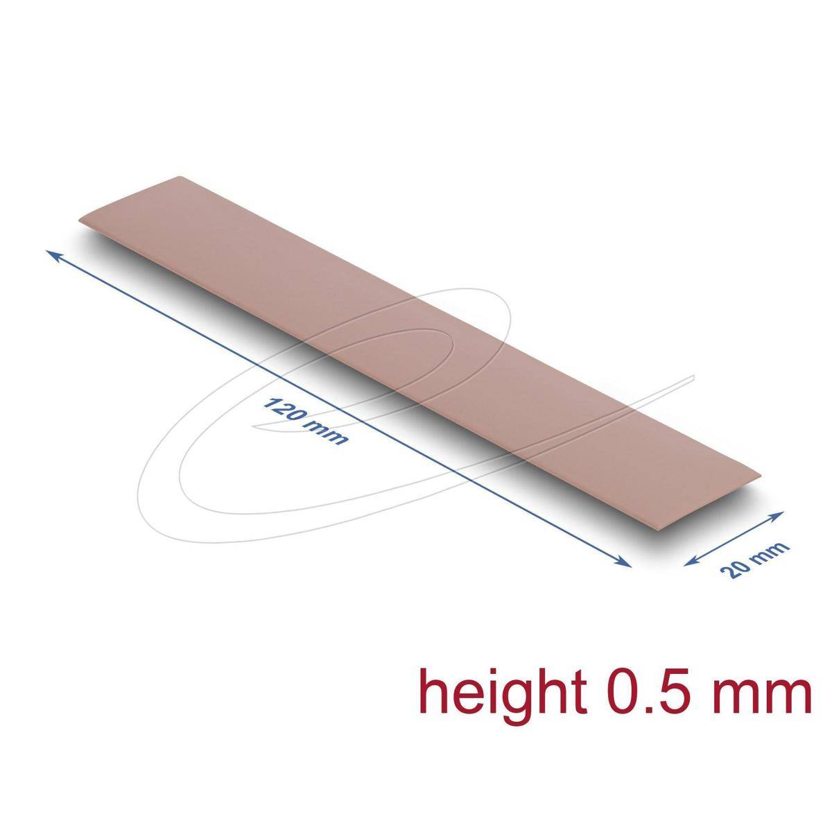 18481 - Delock Wärmeleitpad 120 x 20 x 0,5 mm für M.2 Module 3,0 WmK - Silikonfrei