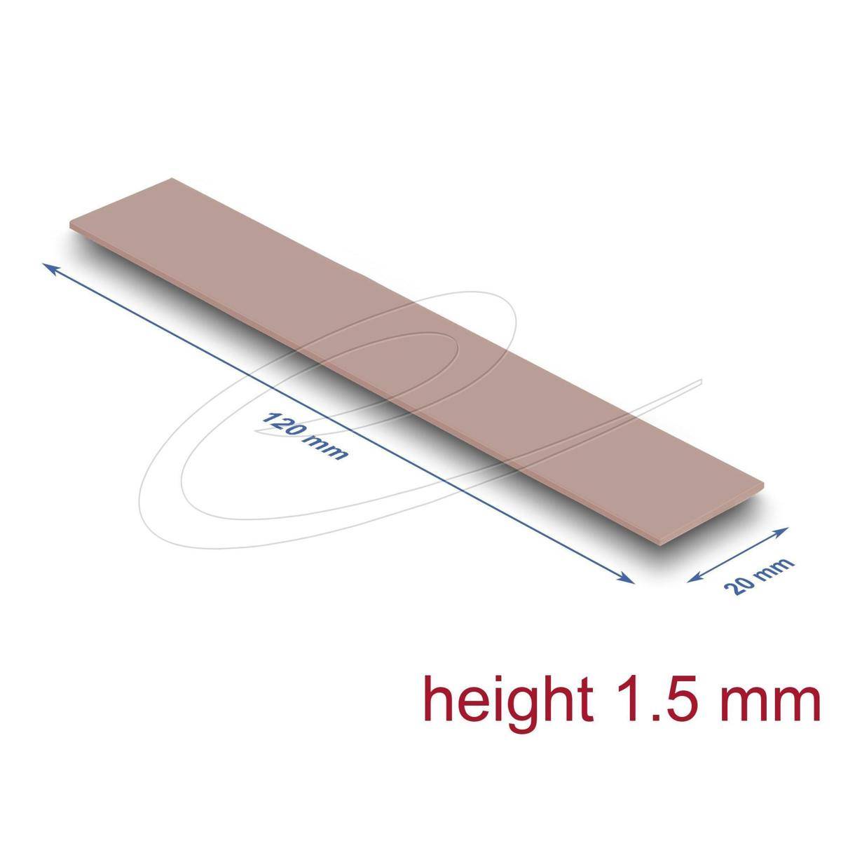 18482 - Delock Wärmeleitpad 120 x 20 x 1,5 mm für M.2 Module 3,0 WmK - Silikonfrei