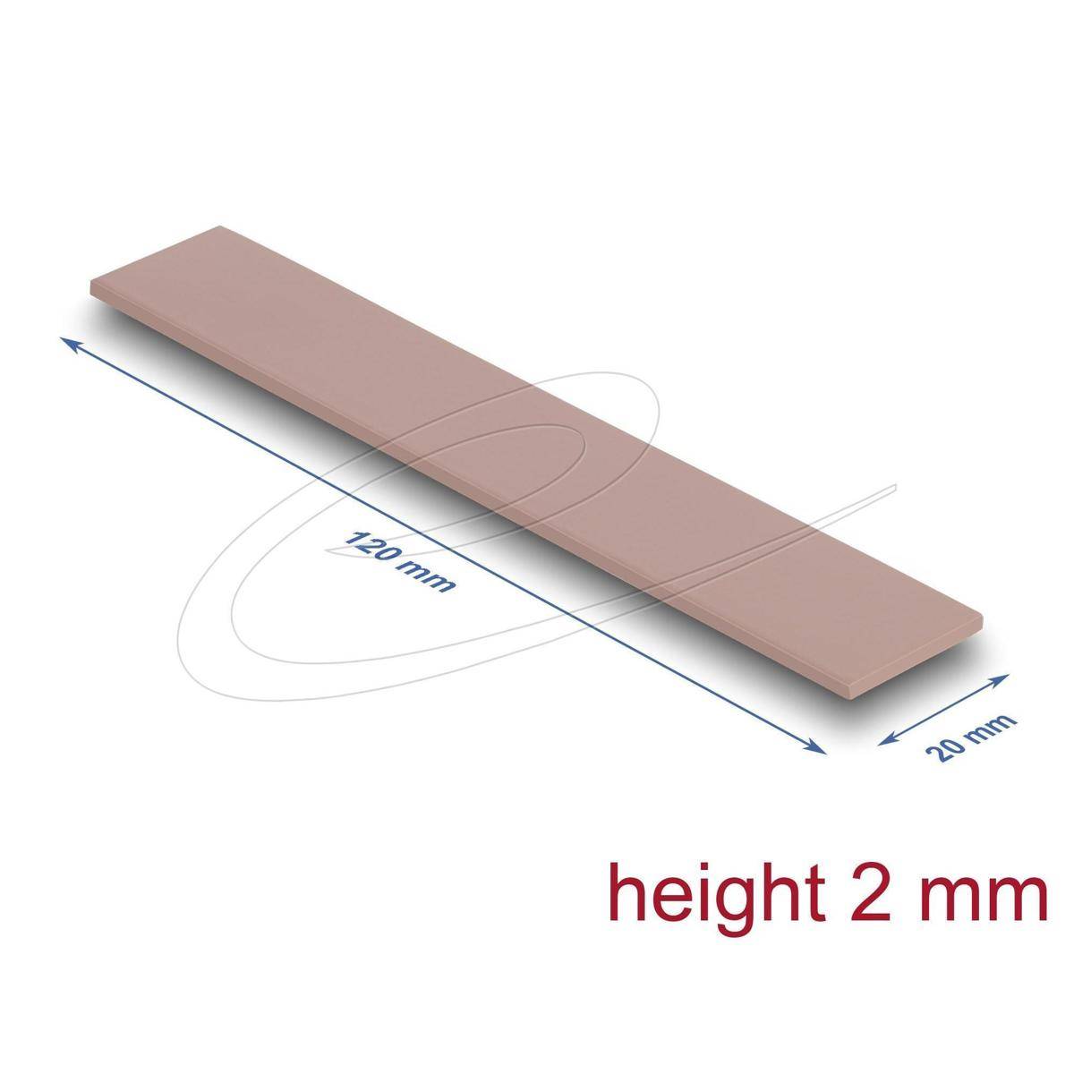 18483 - Delock Wärmeleitpad 120 x 20 x 2 mm für M.2 Module 3,0 WmK - Silikonfrei