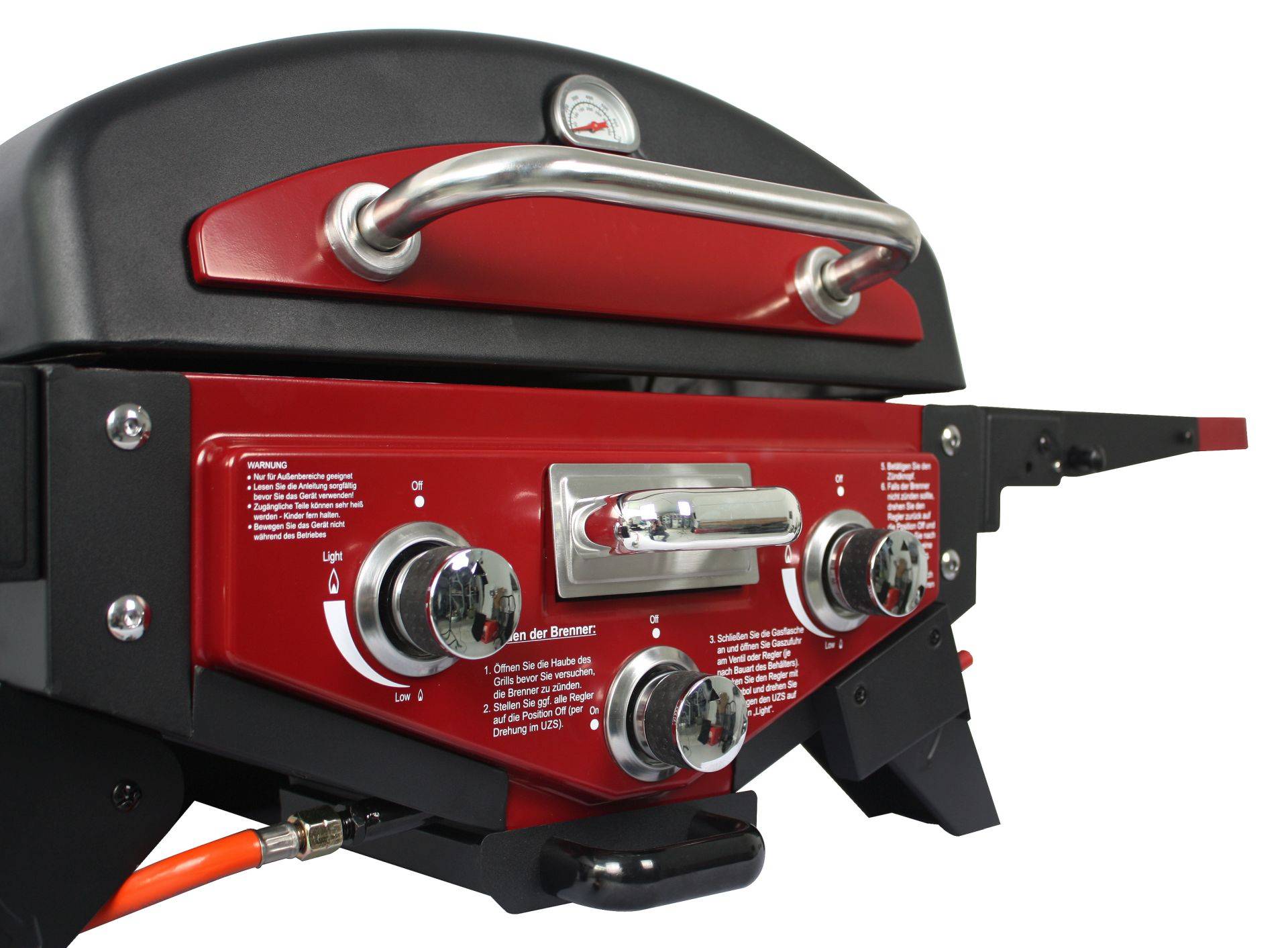El Fuego Gasgrill Medison rot 2+1 AY5262 Tischgrill