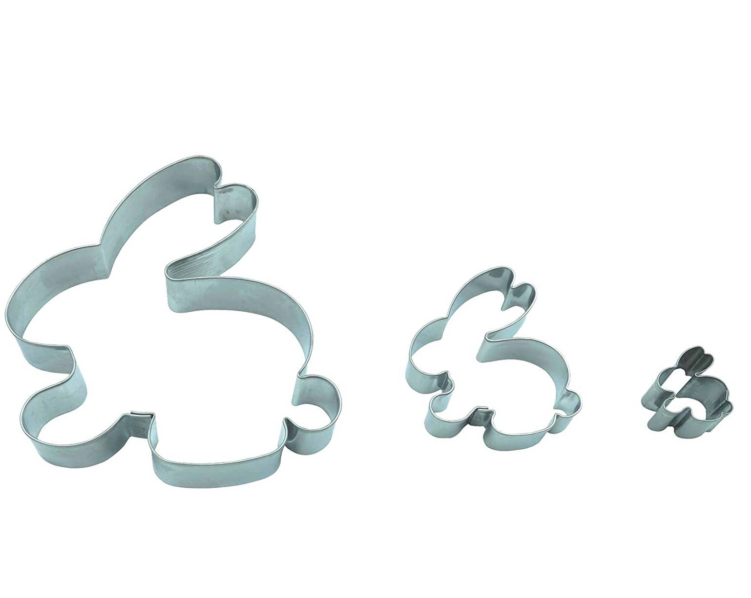 Neustanlo Formina Hase 3er Set Ostern /9,5 cm/ 5,5 cm/ 2,3 cm/Ausstecher, Ausstechform aus Edelstahl