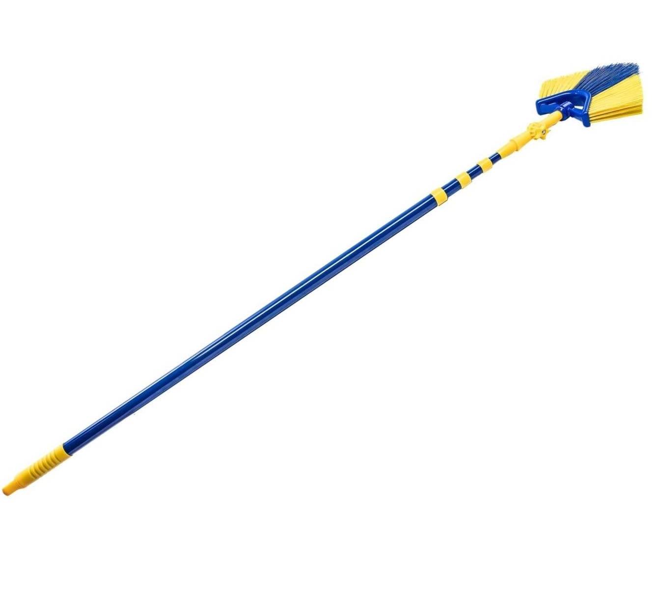 Neustanlo | Teleskop Dreieckbesen | farblich sortiert | ausziehbar bis 4 Meter | ideal für hohe Ecken und schwer erreichbare Stellen