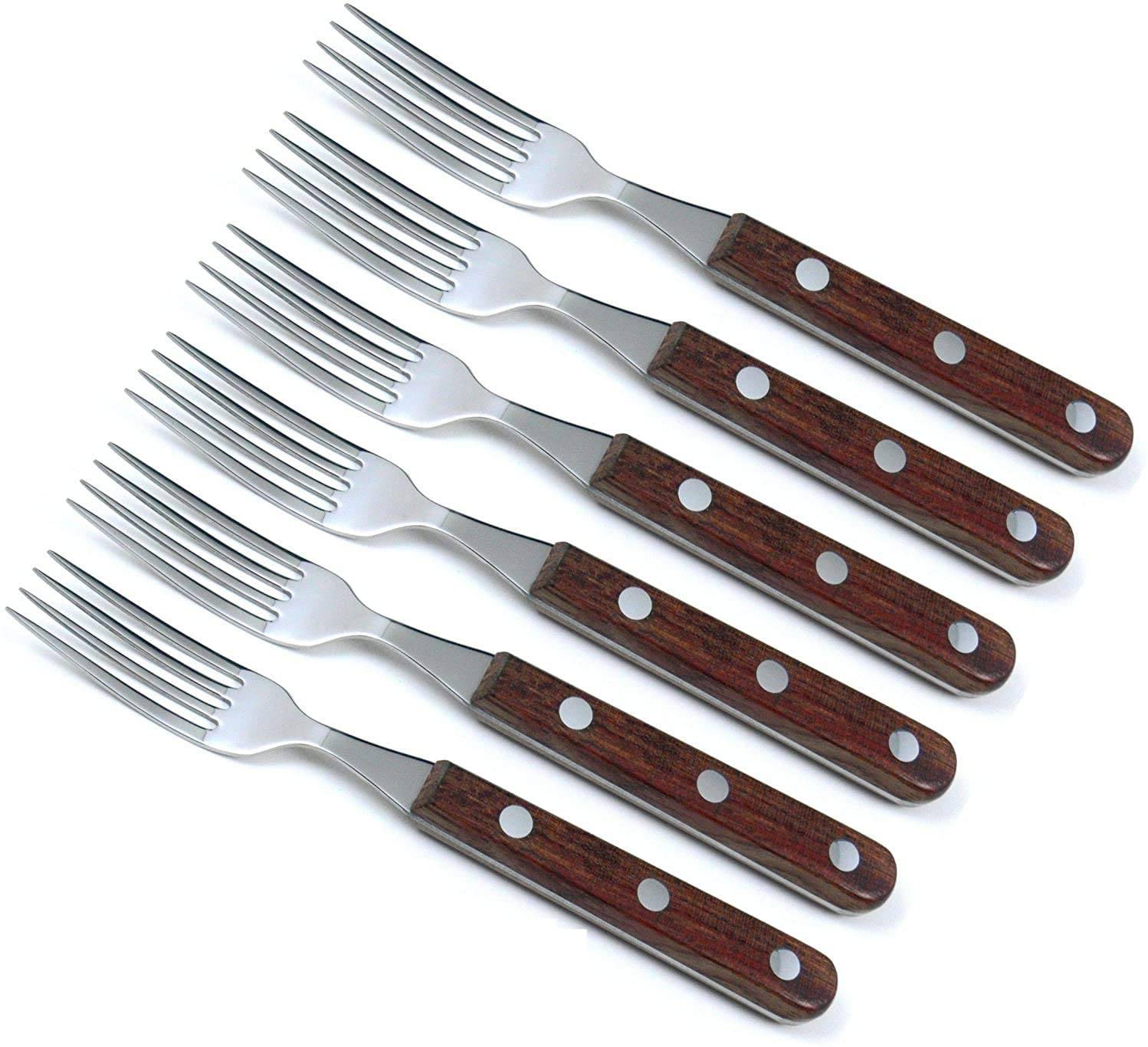 6 Stück Brotzeitgabel Bubinga # 82 00 06 Marsvogel Solingen Menügabel